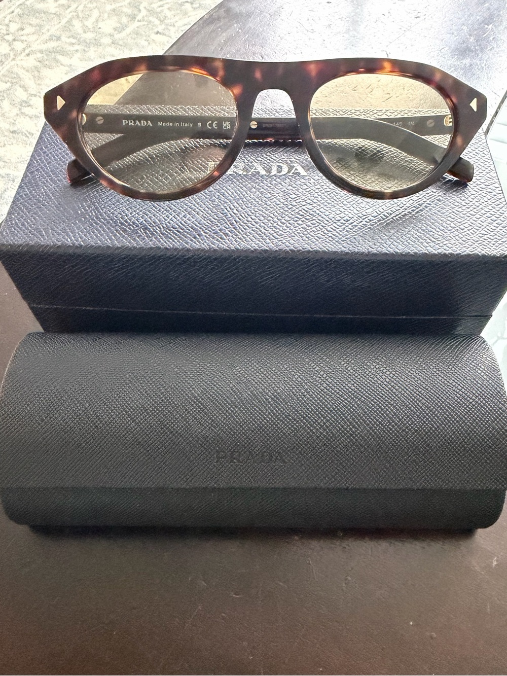 Prada Tortoiseshell Sunglasses with Brown Lenses